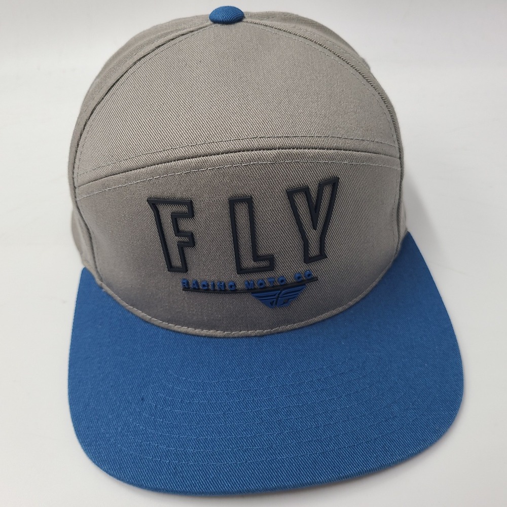 Fly Racing Hat Snapback (Fits Small) Gray Blue Moto Co Motorcross Dirtbike Men